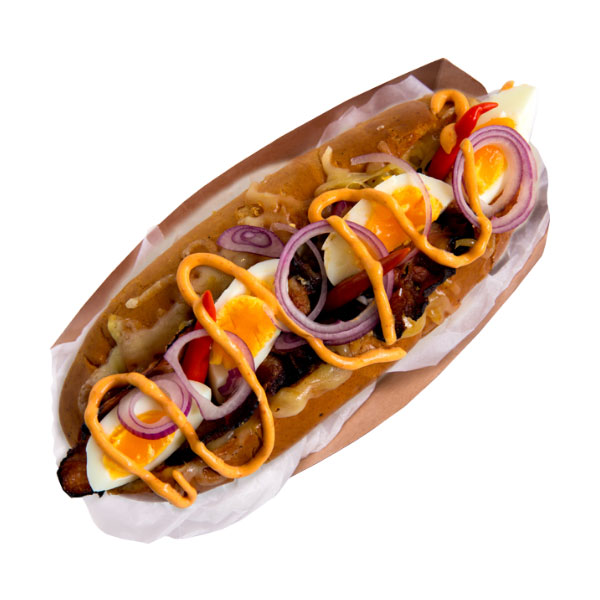 hot dog gladiátor s vejcem